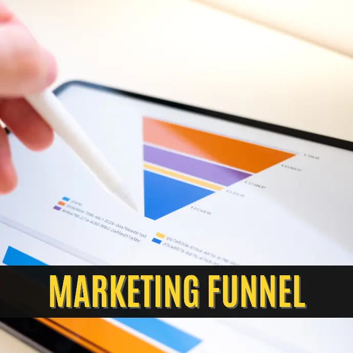marketing tunnel on tablet